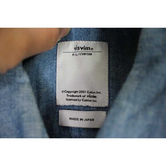Visvim Japan Mens 1 Cotton Linen Blend Button Up Shirt F1185 - Picture 3 of 7